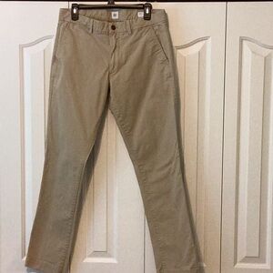 GAP Tan Chinos Classic Straight-Leg Cotton Twill